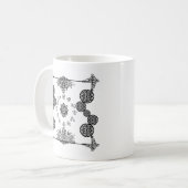 Mok voor Zodiac Art Deco Design Coffee (Voorkant links)
