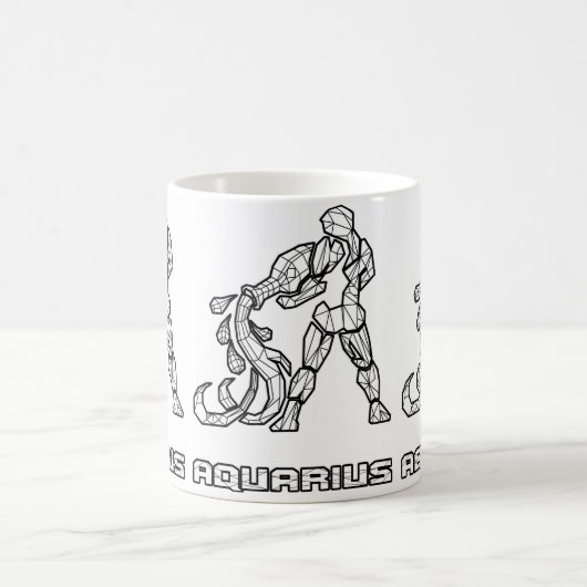 Mok voor Zodiac-tekens:Aquarius (Center)
