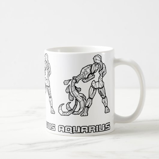 Mok voor Zodiac-tekens:Aquarius (Rechts)