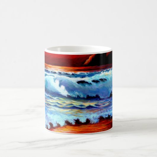 Mok voor zonneschijnenkoffie voor gebrande strande (Center)