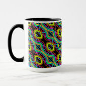 Mok voor zwart en gekleurd patroonontwerp (Links)