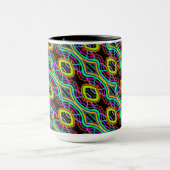 Mok voor zwart en gekleurd patroonontwerp (Midden)