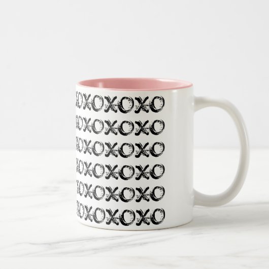 Mok voor zwart-wit design XOXO (Rechts)