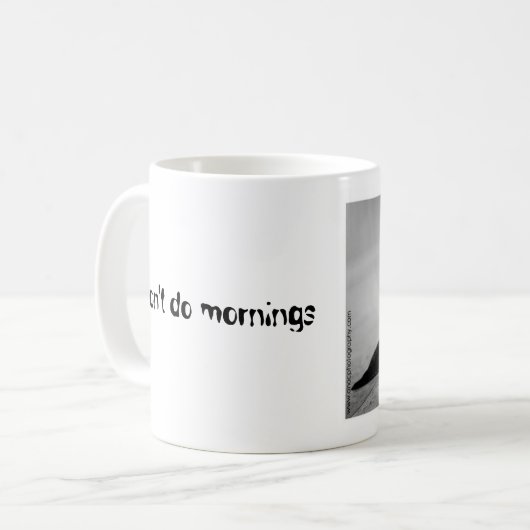 Mok voor zwart-witherbergen (Voorkant links)