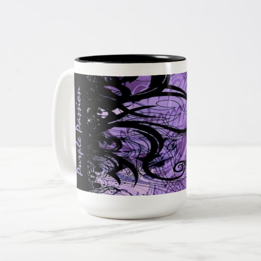 Mok voor zwarte en Paarse Gothic (Voorkant links)