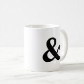 Mok voor zwarte en witte ampersand (Voorkant rechts)