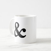 Mok voor zwarte en witte ampersand (Voorkant links)