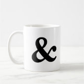 Mok voor zwarte en witte ampersand (Links)