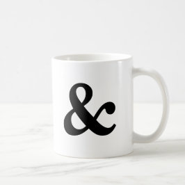Mok voor zwarte en witte ampersand