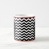 Mok voor zwarte en witte Chevron-naam (Center)