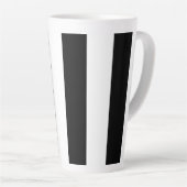 Mok voor zwarte en witte gestreept verticale koffi (Rechterhoek)