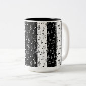 Mok voor zwarte en witte muziekstrips (Voorkant rechts)