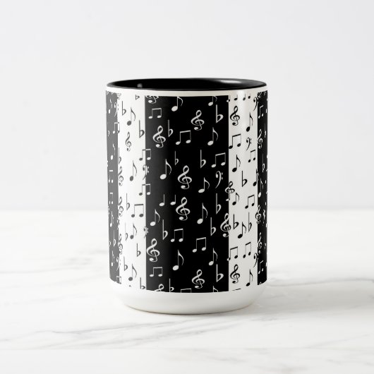 Mok voor zwarte en witte muziekstrips (Center)