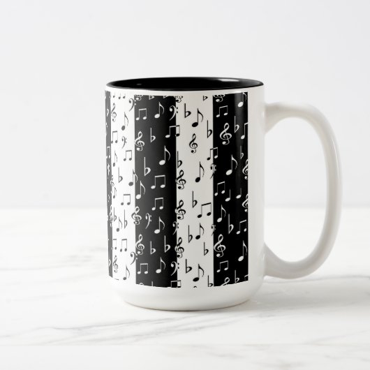 Mok voor zwarte en witte muziekstrips (Rechts)