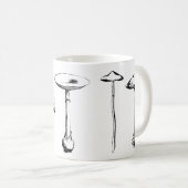 Mok voor zwarte en witte paddenstoelen (Voorkant rechts)