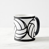 Mok voor zwarte en witte volleybalkkoffie (Voorkant rechts)
