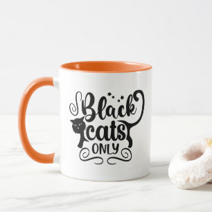 Mok voor zwarte katten alleen Halloween Coffee