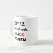 mok voor zwarte vrouwen koffie (Voorkant links)