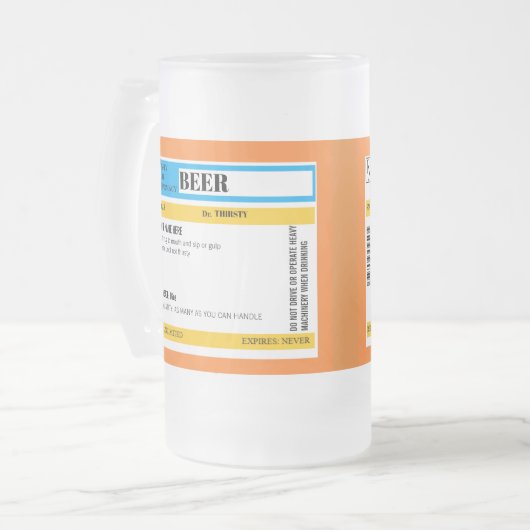 Mok voorschrijvingsbier (Voorkant links)