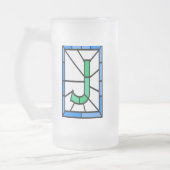 Mok, voorzijde, persoonlijke voorkeur matglas bierpul (Links)