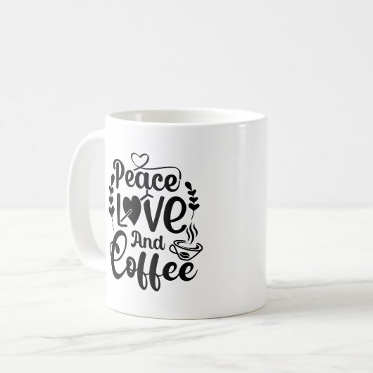 Mok vredesliefde en koffie (Voorkant links)