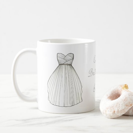 Mok Vrijgezellenfeest van White Wedding Dress Gown (Met donut)