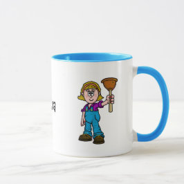 Mok vrouw of Lady Plumber (pas het aan)