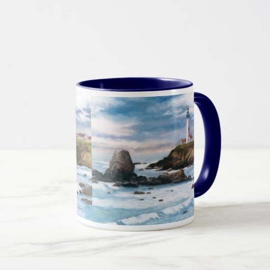 Mok vuurtoren van duif (Voorkant rechts)