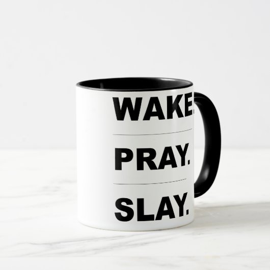 mok "Wake Pray Slay" (Voorkant rechts)