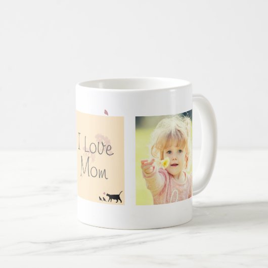 Mok Warm-geel en foto-Moederdag-koffie (Voorkant rechts)