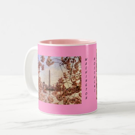 Mok Washington Monument en Cherry Blossom (Voorkant links)