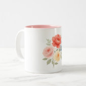 Mok - Watercolor Bloemen (Voorkant links)