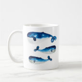 Mok - Waterverf blauwe walvis (Links)
