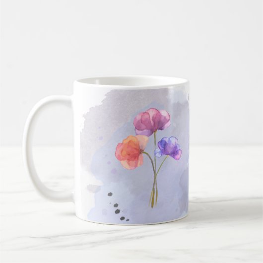 Mok waterverf bloemen (Links)