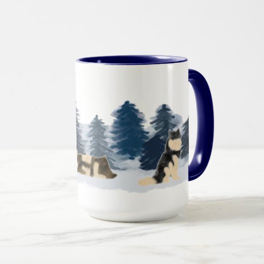 Mok Waterverf Finse Lapphund (Voorkant rechts)