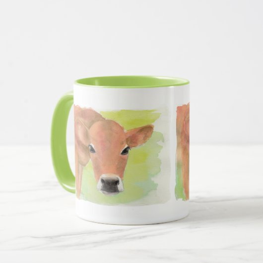 Mok waterverf Koe (Voorkant links)