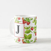 Mok Waterverf monogram aardbei (Voorkant links)