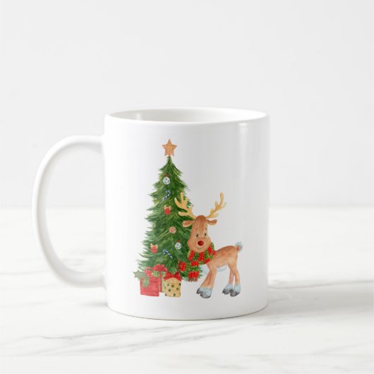 Mok waterverf rendieren Baby (Links)