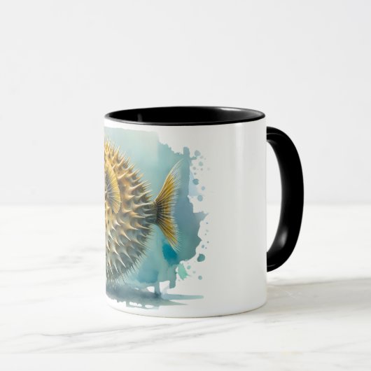 Mok - Waterverf Serie: Blowfish (Voorkant rechts)