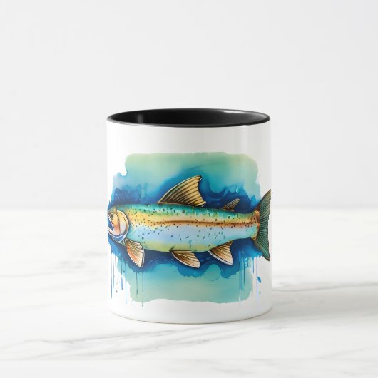 Mok - Waterverf Serie: Forel/Zalm (Midden)