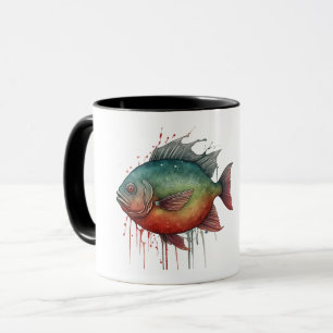 Mok - Waterverf Serie: Piranha