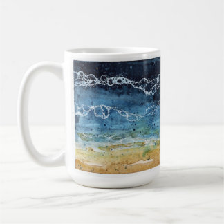 Mok waterverf strand
