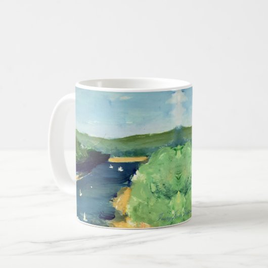 Mok Waterview Scene Australische kunst (Voorkant links)