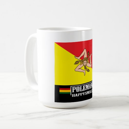 Mok wees blij glimlach (Voorkant links)