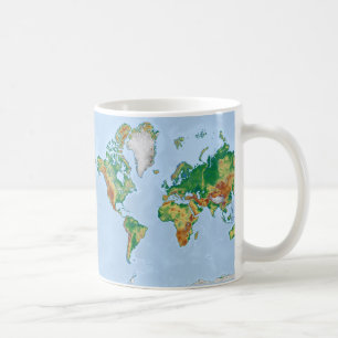 Mok wereldkaart