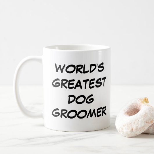 mok 'Wereldste hond Groomer' (Met donut)