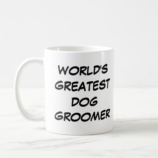 mok 'Wereldste hond Groomer' (Links)