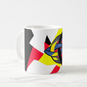 Mok Wereldzwart monogram geknoteerd (Voorkant links)
