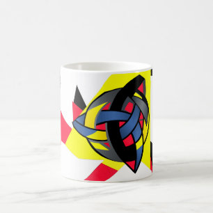 Mok Wereldzwart monogram geknoteerd