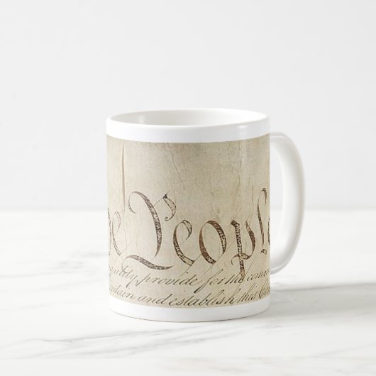 mok "Wij, het volk" van de VS over de grondwet (Voorkant rechts)